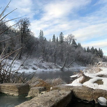 winter snow at Feather River Hot Springs
