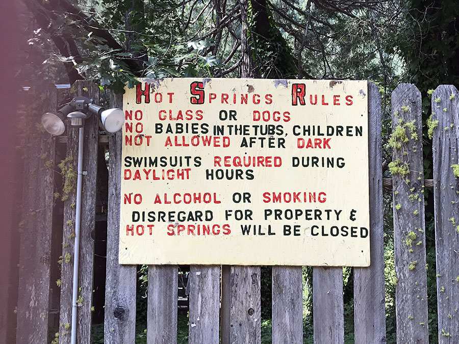 Feather River Hot Springs rules